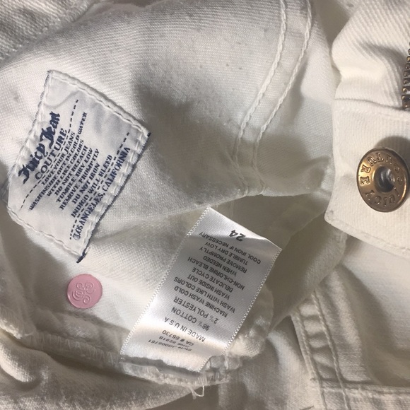 Juicy Jean Couture White Distressed Shorts - Picture 4 of 6